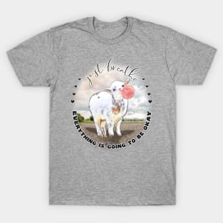 Cute Baby Goat Bubblegum Just Breathe T-Shirt